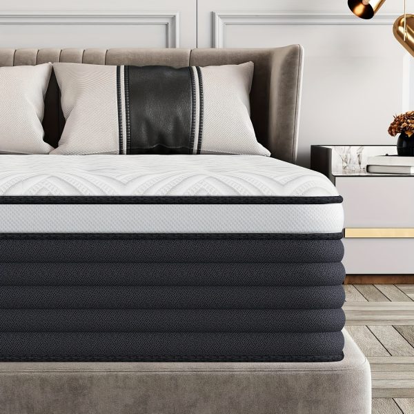 12 Inch Memory Foam Queen Mattress In A Box, Hybrid With Individually Pocketed Springs For Isolate Motion, Pressure Relief