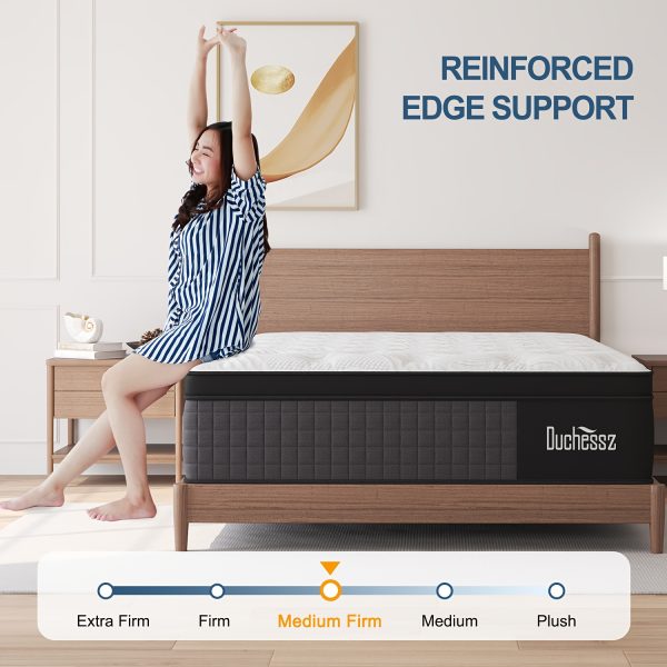 Duchess Luxury Gel Memory Foam Mattress - Cooling Sleep, Motion Isolation, Medium Firm Feel, 12"-14" Thickness, Twin to King Size, Pocket Spring Technology, Mattress In A Box, Breathable Design for Undisturbed Rest - Image 5