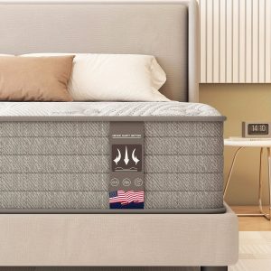 KOW 12 Inch Gel Memory Foam Hybrid Mattress With Pocket Springs, Twin Xl, Full, Queen, King, California King Sizes In A Box, Medium Firm, Mattresses For Support Comfort, Fiberglass-Free