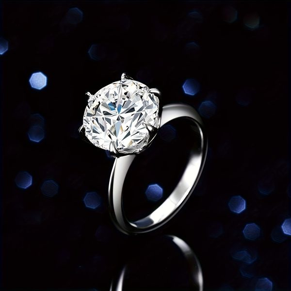 1pc 5CT/10CT Moissanite Eternity Ring 925 Sterling Silvery Symbol Of Eternal Love for Women Wife Girlfriend Daughter Mother's Day Anniversary Wedding Birthday Gift - Image 9