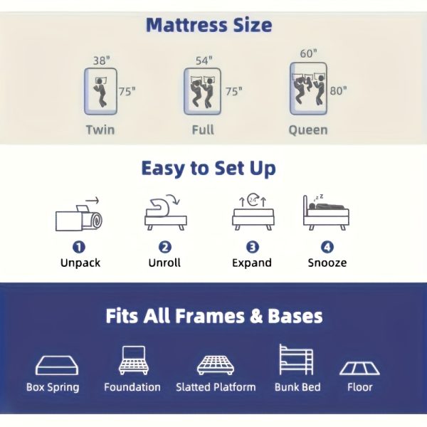 King Size Mattress, 12 Inch Hybrid King Mattress In A Box, with Memory Foam And Independent Pocket Springs King Size Mattresses, Medium Firm, Strong Edge Support, with Motion Isolation - Image 4