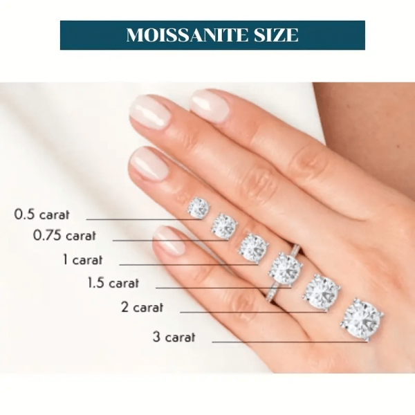 1pc Moissanite Eternity Ring for Women, 5 Carat Total, 925 Sterling Silver, Round Cut, Classic 8-Prong Setting, Hypoallergenic, All-Season, Valentine'S Day Proposal, Wedding Band with Gift Box - Image 6