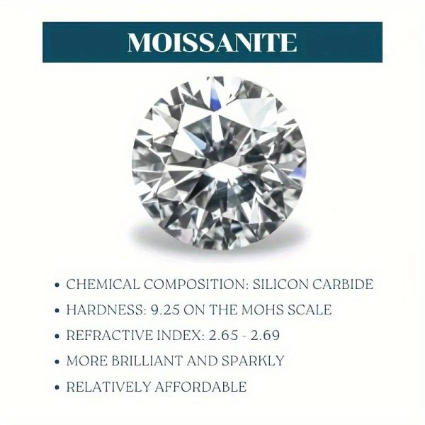 1pc Moissanite Eternity Ring for Women, 5 Carat Total, 925 Sterling Silver, Round Cut, Classic 8-Prong Setting, Hypoallergenic, All-Season, Valentine'S Day Proposal, Wedding Band with Gift Box - Image 7