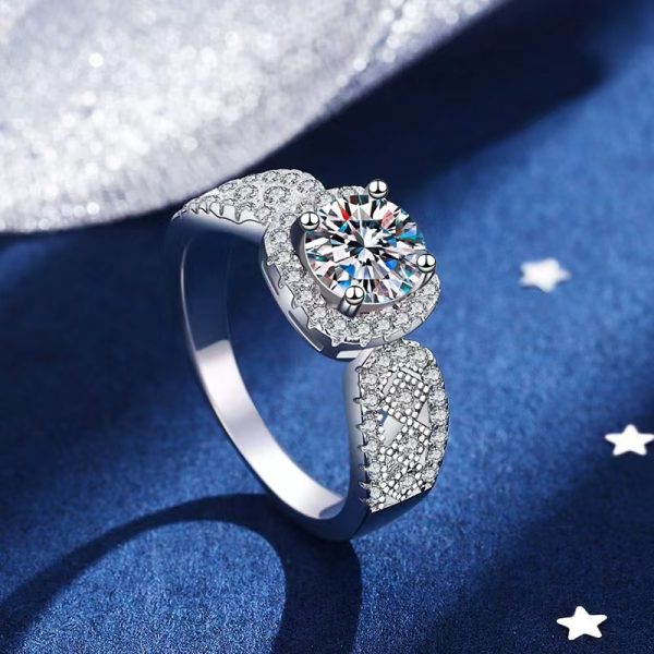925 Silveryy 1ct Moissanite Square Lace Ring, High-end Design, Suitable For Daily Wear, Engagement Wedding Party Banquet Party Birthday Anniversary Thanksgiving Christmas Valentine'S Day New Year And Other Jewelry Gifts With Gift Box About 3g - Image 7