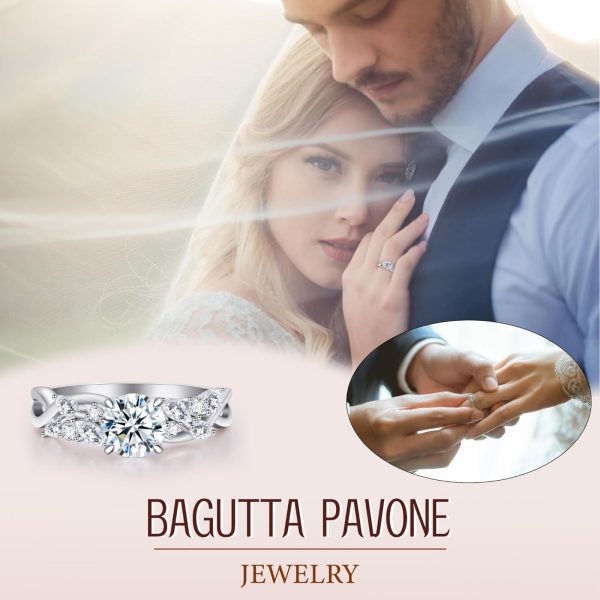 1.5/2/3CT VVS1 Round Cut Moissanite Engagement Ring - 925 Sterling Silver, White Promise Wedding Ring, CZ Wedding Jewelry for Her, Women's Promise Ring, Luxury Wedding Band - Image 10