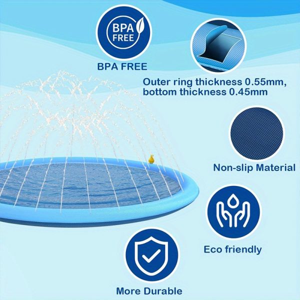 67" Thicken Pet Swimming Pool - Ultimate Backyard Playset & Water Pad for Dogs - Summer Fun, Easy Setup, Durable, and Safe - Image 7
