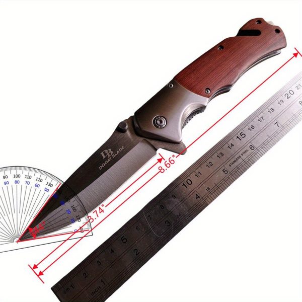 Versatile Outdoor Folding Pocket Knife with 8Cr15 Steel Blade - Ideal for EDC, Camping, and Survival - Image 4