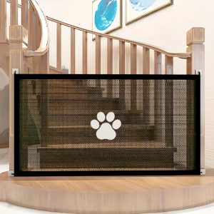 1pc Portable Folding Pet Isolation Protective Door - Safety Net Fence for Dogs, Collapsible, Space-Saving, Easy to Assemble, Durable, and Versatile