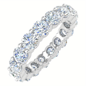 Elegant Moissanite Stacking Ring, 925 Sterling Silver, 4-5 Carat, Sparkling Fashion Band, Unisex, for Daily Wear, Gift, Anniversary, Christmas Jewelry
