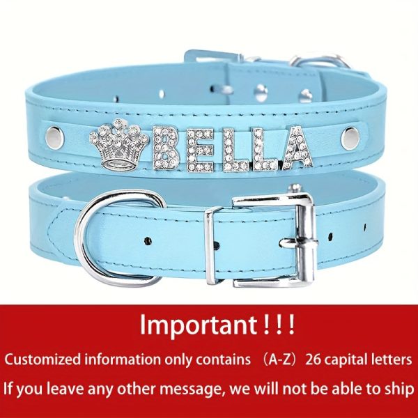 Customizable Dog Collar with Shiny Heart & Star Ornaments, PU Leather, Adjustable Head & Buckle Closure, Pet Supplies for Small, Medium, Large Dogs - Image 10