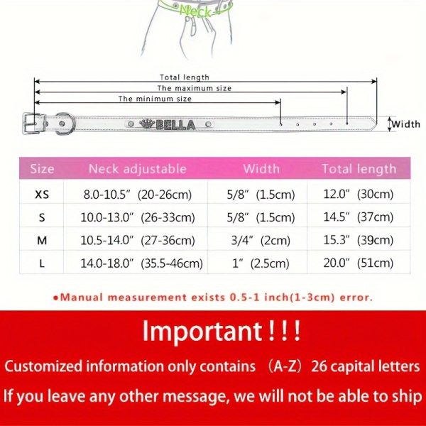 Customizable Dog Collar with Shiny Heart & Star Ornaments, PU Leather, Adjustable Head & Buckle Closure, Pet Supplies for Small, Medium, Large Dogs - Image 2