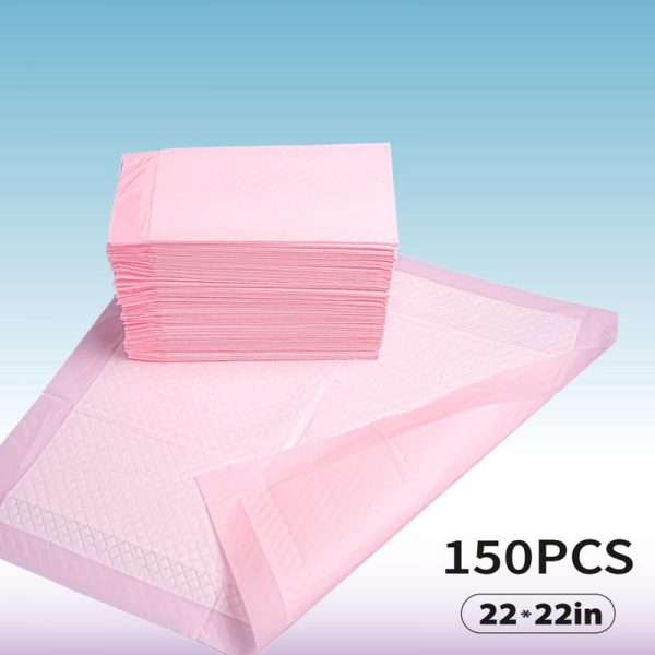 150 Pcs Super Absorbent Large 22"x 22" Pink Dog Pee Pads, Disposable Pet Piddle Pad and Potty Pads for Dogs, Puppies, Doggie - Image 9