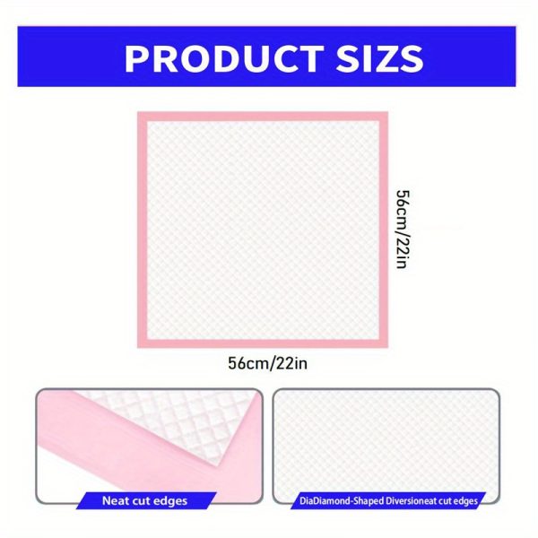 150 Pcs Super Absorbent Large 22"x 22" Pink Dog Pee Pads, Disposable Pet Piddle Pad and Potty Pads for Dogs, Puppies, Doggie - Image 4