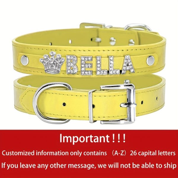 Customizable Dog Collar with Shiny Heart & Star Ornaments, PU Leather, Adjustable Head & Buckle Closure, Pet Supplies for Small, Medium, Large Dogs - Image 11