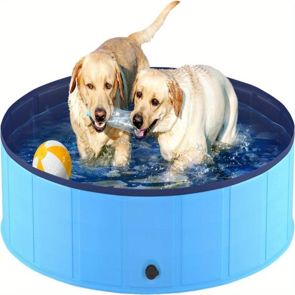 Portable Dog Pool, Foldable Pet Swimming Pool, Anti-Slip Collapsible Pet Bathtub, Hard Plastic Bath Pool For Pets Dogs And Cats - Image 3