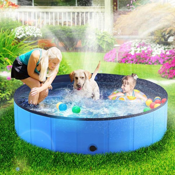 Portable Dog Pool, Foldable Pet Swimming Pool, Anti-Slip Collapsible Pet Bathtub, Hard Plastic Bath Pool For Pets Dogs And Cats - Image 5