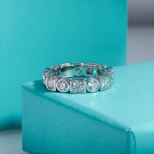1pc 3 Carat S925 Moissanite Inlaid Ring, Suitable For Birthday Party Luxury Gift, For Men And Women