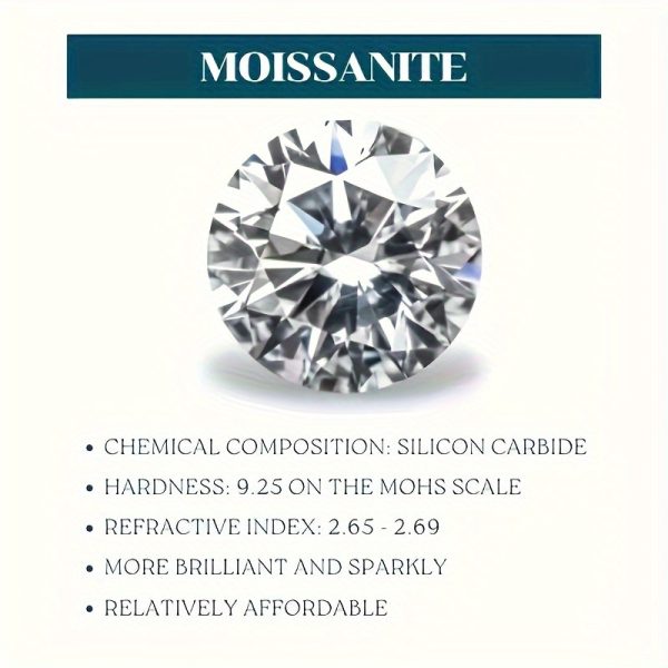 1pc 3 Carat S925 Moissanite Inlaid Ring, Suitable For Birthday Party Luxury Gift, For Men And Women - Image 5
