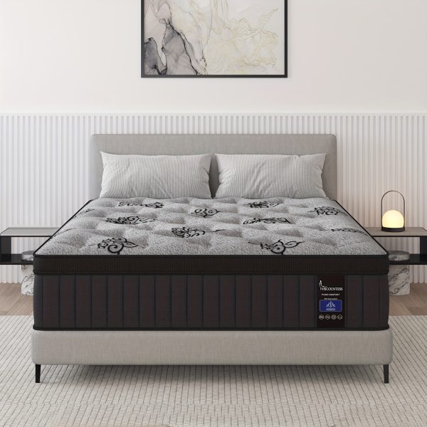 Viscountess Luxury 14-Inch Gel Memory Foam Hybrid Mattress - Ultimate Sleeping Experience with Pocket Spring Support, Medium Firm Comfort, and Convenient Mattress-In-A-Box Design for Twin, Full, Queen, and King Sizes - Image 6