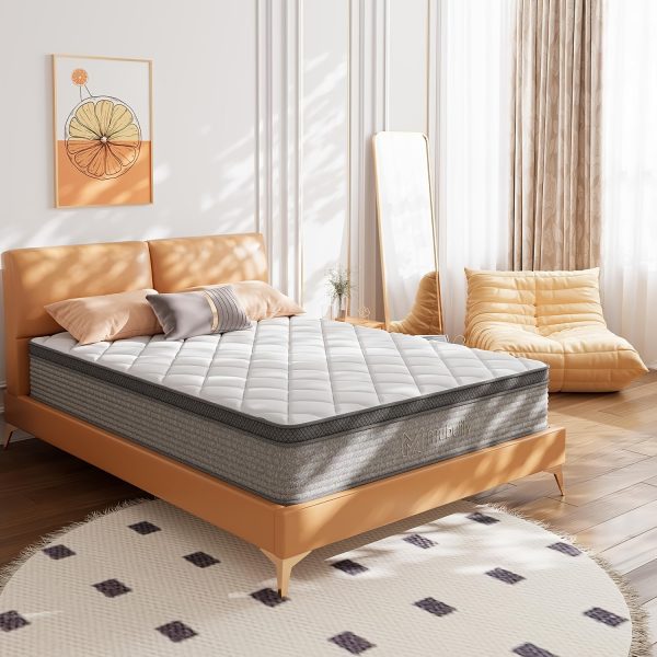 14 Inch Cooling Gel Memory Foam Mattress In A Box, Individual Pocket Spring, Motion Isolation, Medium Firm, CertiPUR-US And Oeko-Tex Certified - Image 3