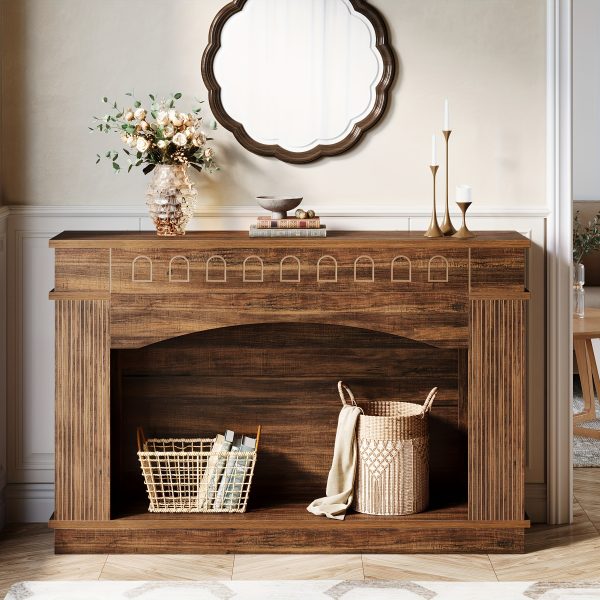Elegant 2-Tier 47.24-Inch Console Table For Entryway & Living Room Decor: Farmhouse-Style Sofa Table Behind Couch, Perfect Hallway Or Foyer Accent Piece - Image 3