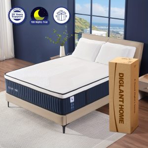 14 Inch Medium Plush Supportive Memory Foam Hybrid Mattress - Pressure Relieving 7-Zone Individual Pocket Springs Mattress in a Box for Ultimate Comfort - CertiPUR-US Certified, Cooling, and Breathable for a Restful Night's Sleep