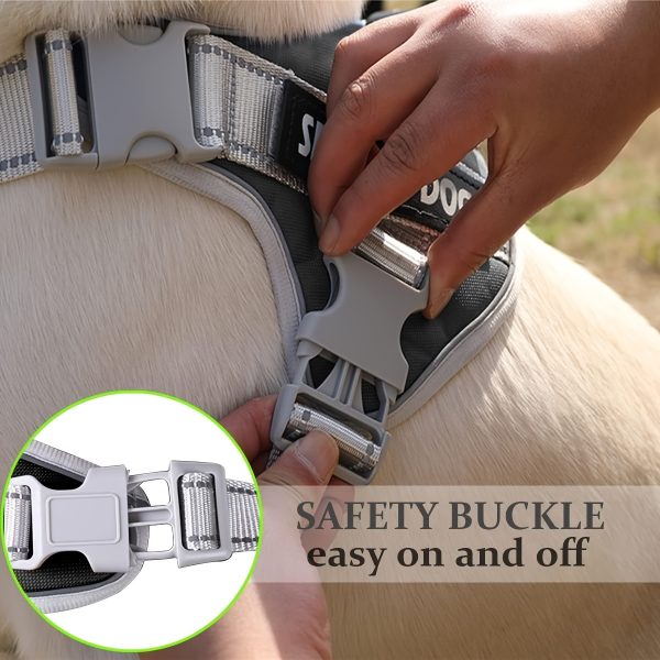 For Small Medium And Large Dogs - Adjustable Reflective Dog Harness Pet Breathable Vest Chest Strap For Outdoor Walking - Image 4