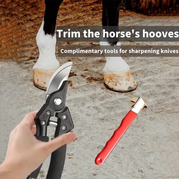 1pc Horseshoe Trimmer, Iron Goat Hoof Shears With Stronger Spring Load, Multi-purpose Lamb Nail Clippers - Image 4