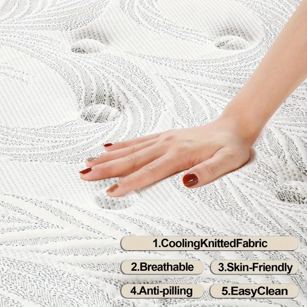 12 Inch Memory Foam Hybrid Mattress, Full King Twin XL Queen Mattress In A Box With Motion Isolation, Strong Edge Support, Medium Firm, CertiPUR-US - Image 6