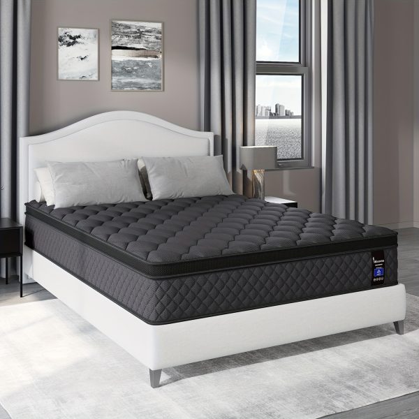 Viscountess Luxury 12" 14" Gel Memory Foam Hybrid Pocket Spring Mattress - Ultimate Sleeping Comfort with Cooling Gel and Individual Pocket Springs - Twin, Full, Queen, King Sizes Available in a Box - Image 6