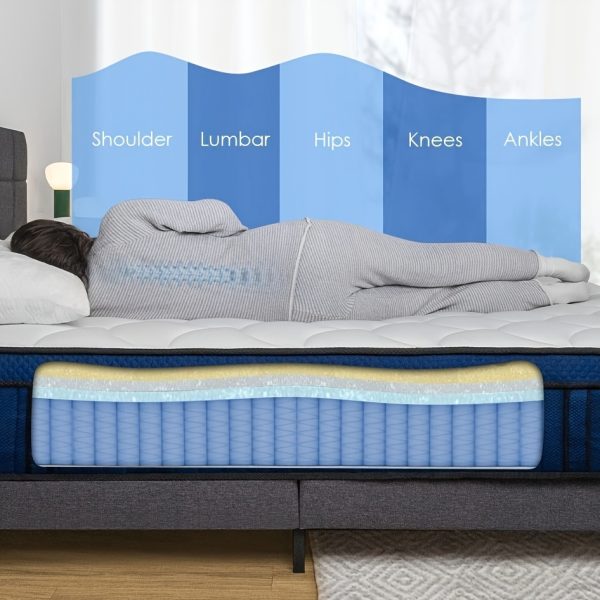 12 Inch Hybrid Mattress In A Box, QUEEN ROSE Mattress, Twin/ Full/ Queen/ King Pillow Top With Individual Pocket Spring For Motion Isolation And Silent Sleep, Medium Soft - Image 6