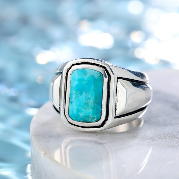 1pc Fashion 925 Sterling Silver Square Bead Decor Ring, Jewelry Gift - Image 4