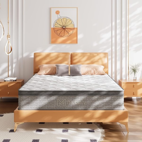 14 Inch Cooling Gel Memory Foam Mattress In A Box, Individual Pocket Spring, Motion Isolation, Medium Firm, CertiPUR-US And Oeko-Tex Certified - Image 2