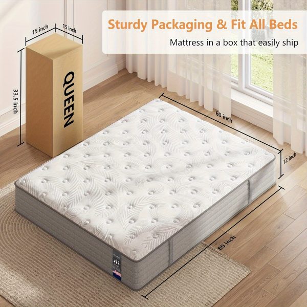 12 Inch Memory Foam Hybrid Mattress, Full King Twin XL Queen Mattress In A Box With Motion Isolation, Strong Edge Support, Medium Firm, CertiPUR-US - Image 4