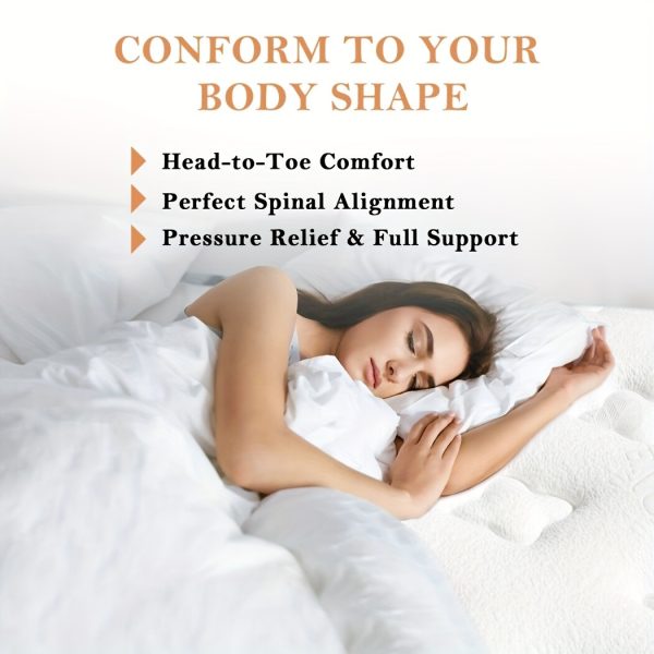 10/12/14 Inch Hybrid Mattress - Twin, Full, Queen, King Size Mattresses with Medium Firm Comfort - Perfect for Halloween and Christmas Gifts, In a Box for Easy Shipping - Image 7