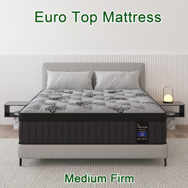 Viscountess Luxury Mattress - 12"-14" Thick Gel Memory Foam Hybrid Pocket Spring Design - Twin, Full, Queen, King Sizes - Medium Firm Comfort - Mattress in a Box - Image 2