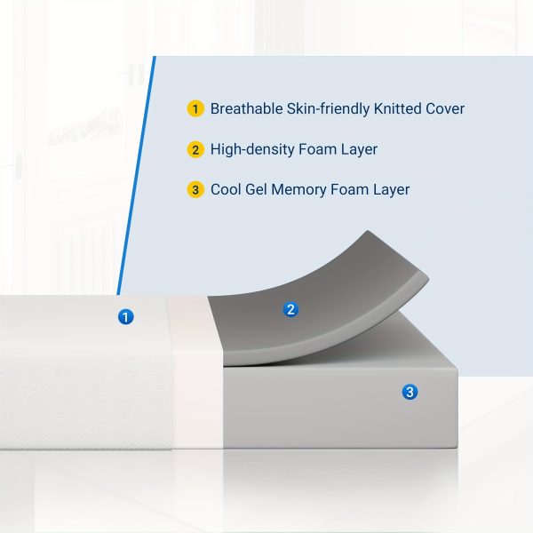 12 Cool Gel Medium Memory Foam Mattress - Responsive Support for Sound Sleep - Pressure Relieving, Sleep Cool Technology - Image 4