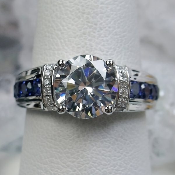 1PC Exquisite 925 Sterling Silver 3 Carat Moissanite Ring - Men's and Women's Party Gift, Daily Wear, Couple's Anniversary Jewelry - Luxurious, Durable, Hypoallergenic, and Sparkling - Image 6