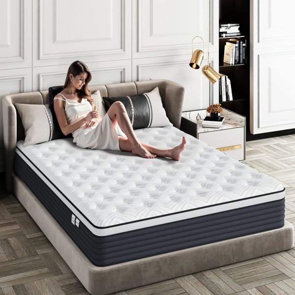 12 Inch Memory Foam Queen Mattress In A Box, Hybrid With Individually Pocketed Springs For Isolate Motion, Pressure Relief - Image 5