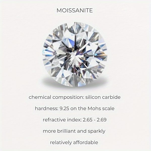 925 Sterling Silver 4 Carat Moissanite Three-Stone Engagement Ring, Luxury Accessory For Women Daily Wear, Proposal, Birthday, Anniversary Gift, Elegant & Bling Style - Image 6