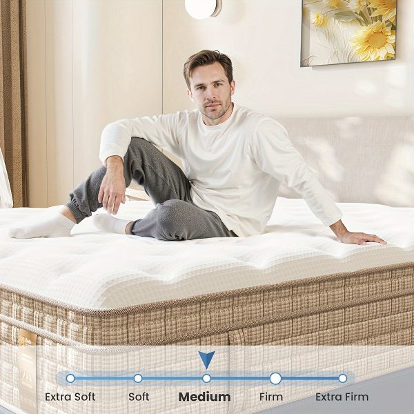 12/14 Inch Hybrid Gel Memory Foam Queen King Full Size Mattress In A Box, Premium High Quality, Assembled In USA, Motion Isolation, Breathable Design, Pocket Spring - Image 8