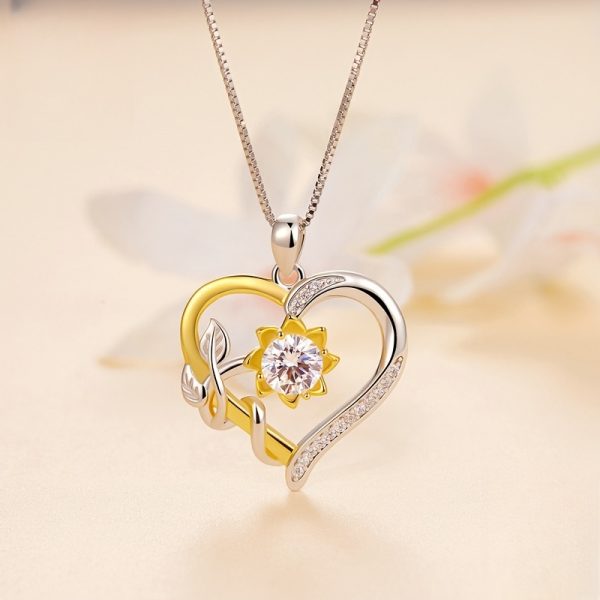 1 Carat High Quality Moissanite 925 Sterling Silver Fine Ladies Fashion Pendant Necklace - Image 5