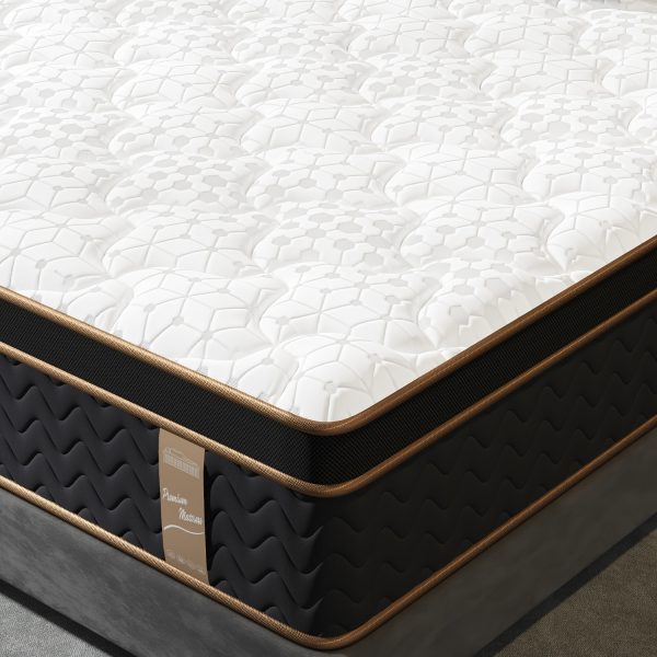 12 Inch Full Queen King Mattress, Hybrid Mattress With Gel Memory Foam, Deluxe Mattress In A Box, Individual Pocket Spring-Motion Isolation - Image 7