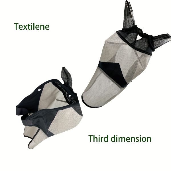 Equestrian Long Nose Fly Mask for Horses, PVC Breathable Mesh Protection with Adjustable Straps - Fly Repellent Horse Mask - Image 5