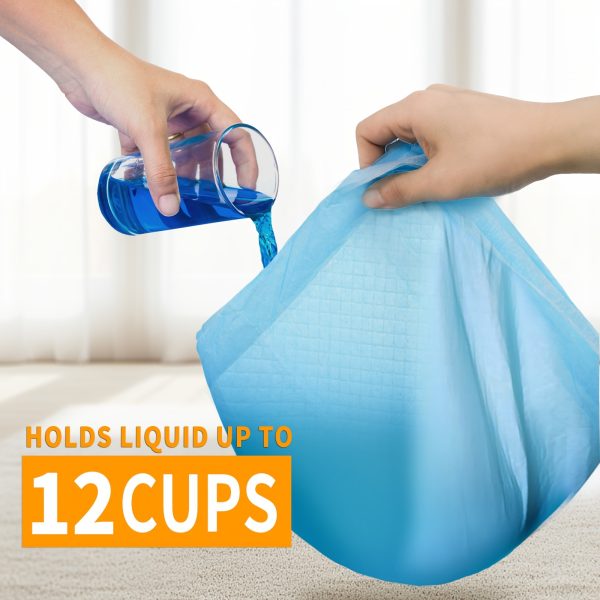Pawsome Pads - Ultra-Absorbent, Leak-Proof, Quick-Dry Dog and Puppy Training Pads - Regular Size, 22 x 22 Inches, 23.62 x 23.62 Inches, Pack of 100, Blue & White, Ideal for Potty Training, Indoor Use, and Pet Owners on-the-go - Image 5