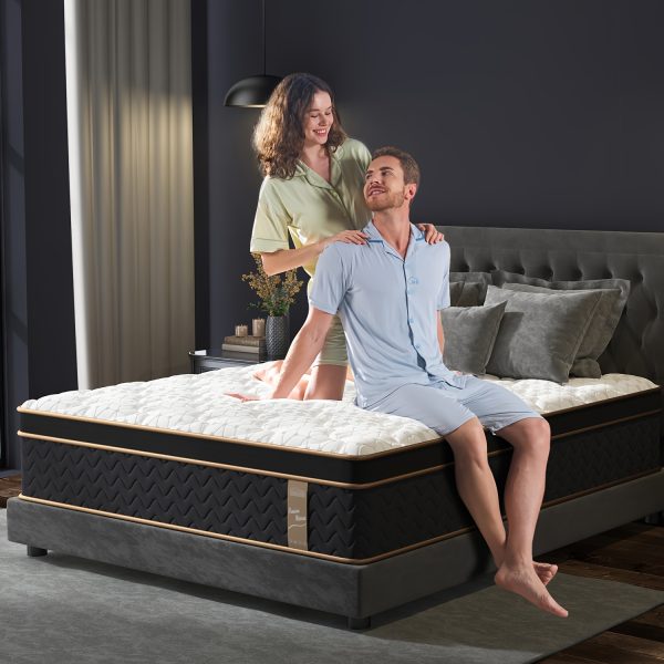 12 Inch Full Queen King Mattress, Hybrid Mattress With Gel Memory Foam, Deluxe Mattress In A Box, Individual Pocket Spring-Motion Isolation - Image 8