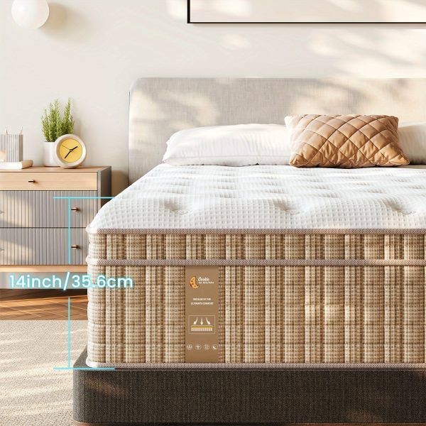 12/14 Inch Hybrid Gel Memory Foam Queen King Full Size Mattress In A Box, Premium High Quality, Assembled In USA, Motion Isolation, Breathable Design, Pocket Spring - Image 3