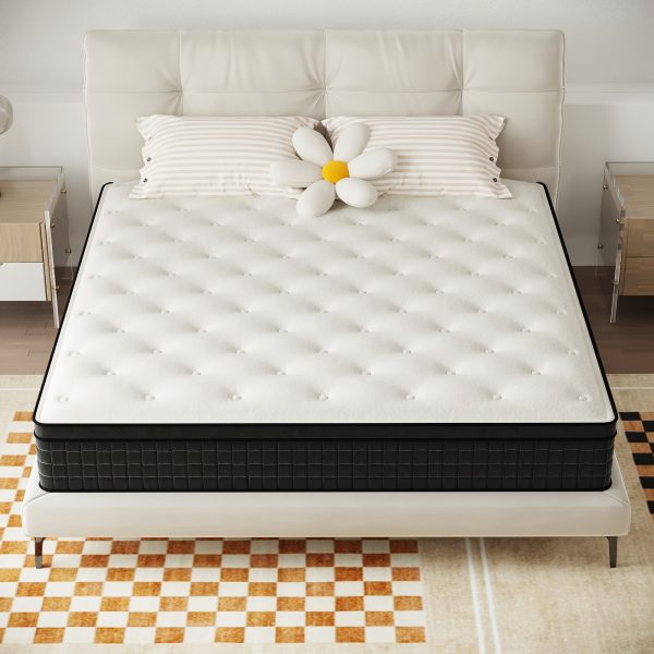 12/14 Inch Memory Foam Hybrid Mattress Pocket Spring Twin Full Queen King In A Box - Image 3