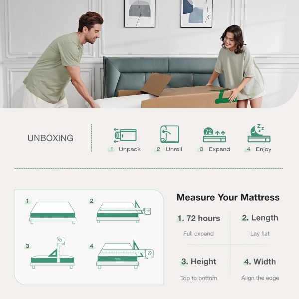 Novilla Twin Foam Mattress - 10" & 12" Flippable Design with Breathable Cover for Dual Comfort, Ideal for Side & Back Sleepers, CertiPUR-US Certified, Includes 100-Night Trial - Image 8