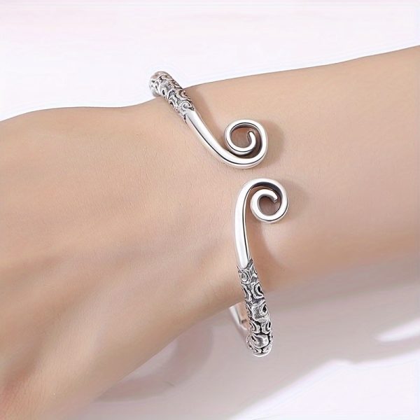 Vintage Solid Silver Bangle With 999 Sterling Silver, Weighing 30 Grams (1.05oz) - Image 5